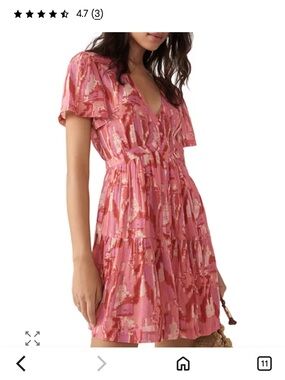 ba&sh Talita Button Front Mini Dress